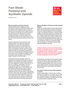 Fact Sheet: Fentanyl and Synthetic Opioids