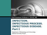 INFECTION. INFECTIOUS PROCESS. INFECTIOUS DISEASE. Part I