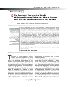 The Successful Treatment of Opioid Withdrawal