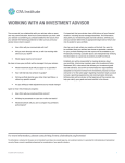 working with an investment advisor