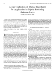 A new definition of mutual impedance for application in