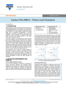 Carbon Film MELF – Pulse Load Champion