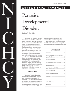 Pervasive Developmental Disorders