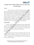 Decoupled control of Modular Multilevel Converters using Voltage