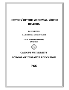 History of the Medieval World