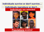 Individuals DON`T evolve…