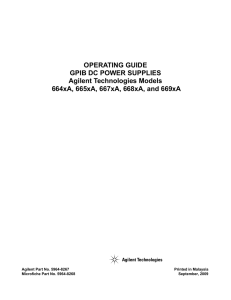 66xxA Series Operating Guide