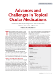 Advances and Challenges in Topical Ocular Medications