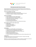 Marketing Internship Position Description