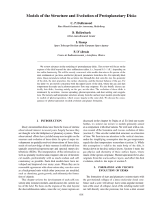 Models of the Structure and Evolution of Protoplanetary Disks