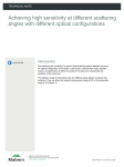 Achieving high sensitivity at different scattering angles with different