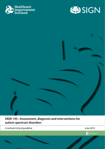 SIGN 145 • Assessment, diagnosis and interventions for autism