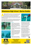 Whakatane High School · Marine Studies