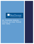 MD Training manual * module 1b case triage and tiers