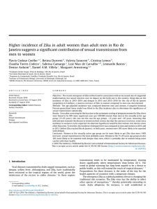 Higher incidence of Zika in adult women than adult