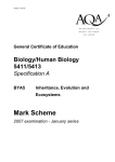 Inheritance, Evolution and Ecosystems January 2007