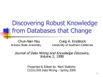 Discovery Robust Knowledge from Databases that Change