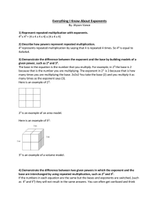 Everything I Know About Exponents