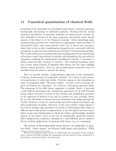 11 Canonical quantization of classical fields