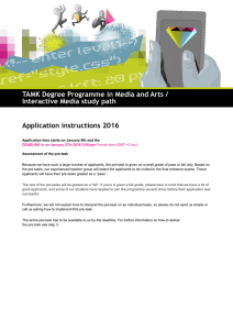 TAMK Degree Programme in Media and Arts / Interactive Media