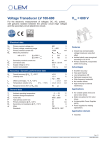 Voltage Transducer LV 100-600 VPN = 600 V