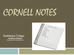 Cornell Notes - Saddleback College