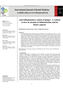 Anti-inflammatory action of ginger - International Journal of Herbal