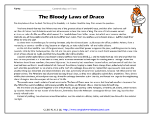 The Bloody Laws of Draco