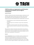 TASH Resolution on the Right to Communicate