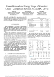 Power Demand and Energy Usage of Container Crane