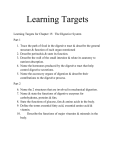 Learning Targets Learning Targets for Chapter 15: The Digestive