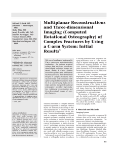 Multiplanar Reconstructions and Three