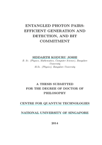 entangled photon pairs: efficient generation and detection, and bit