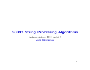 58093 String Processing Algorithms