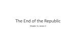 The End of the Republic