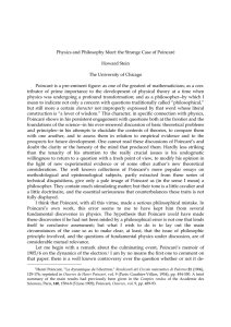 Physics and Philosophy Meet: the Strange Case of Poincaré