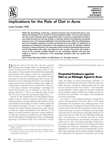 Implications for the Role of Diet in Acne - Direct-MS