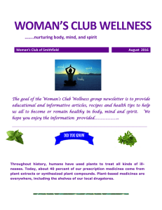 WOMAN`S CLUB WELLNESS - The Woman`s Club of Smithfield