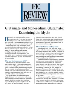 Glutamate and Monosodium Glutamate