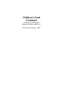 Children`s Food Examined