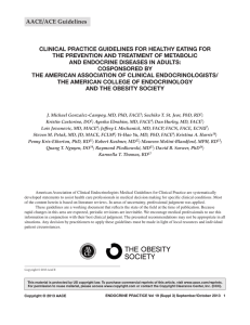 Clinical Practice Guidelines for Healthy Eating