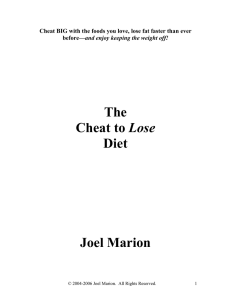 The Cheat to Lose Diet Joel Marion