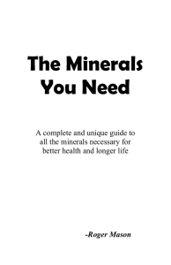 The Minerals You Need