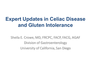 Expert Updates in Celiac Disease and Gluten Intolerance