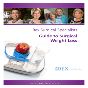 Rex Surgical Specialists Guide to Surgical Weight Loss