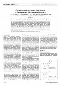 Estimation of daily intake distribution of flavonols and flavanones in