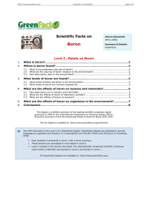 Scientific Facts on Boron