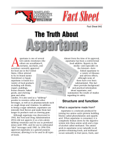 The Truth About - Aspartame Resource Center