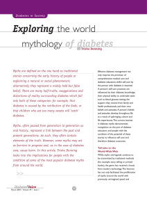 Exploring the world mythology of diabetes