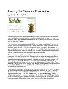 Feeding the Carnivore Companion - Dr